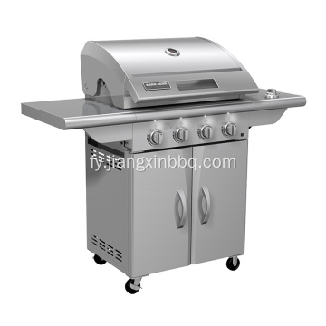 RVS propaan gas BBQ mei 4 brâners